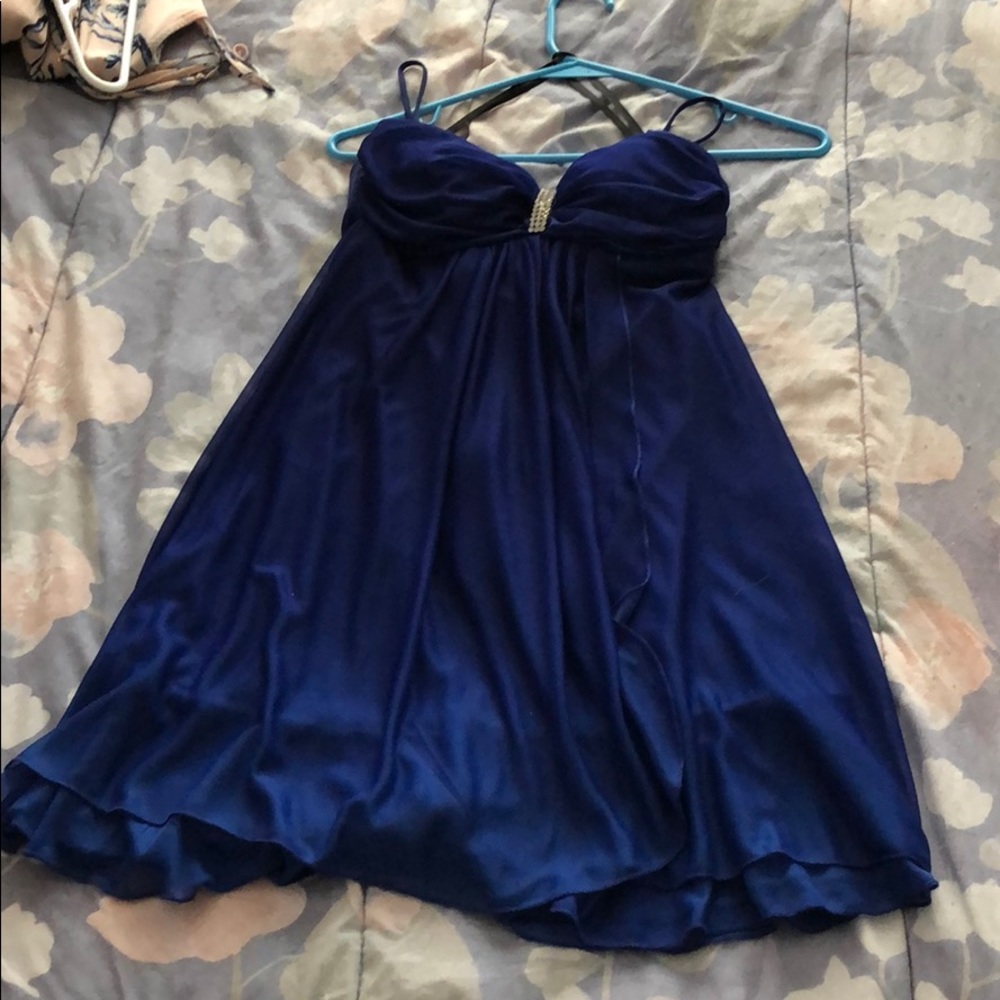 blue formal dress